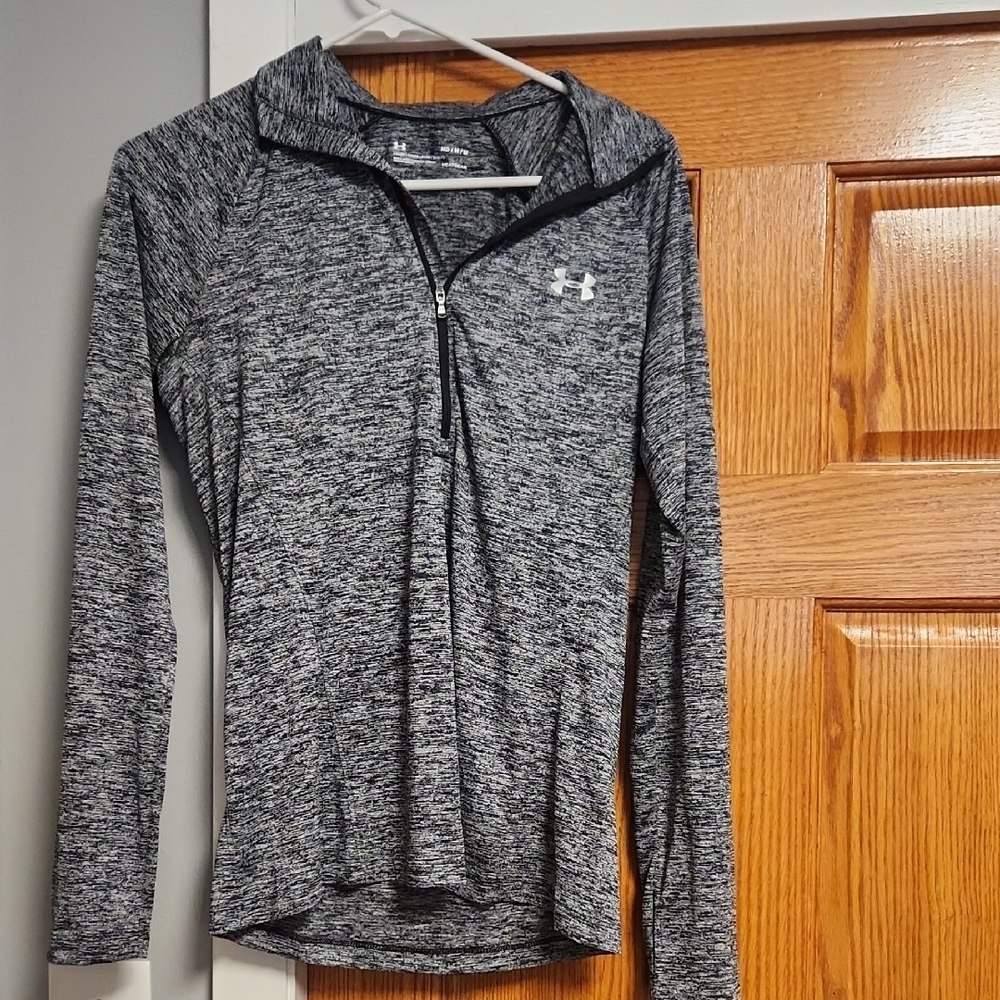 Under Armour Black and White Quarter-Zip Pullover
